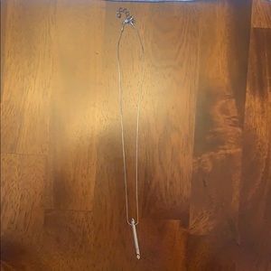 Silver necklace with “diamonds” at the end